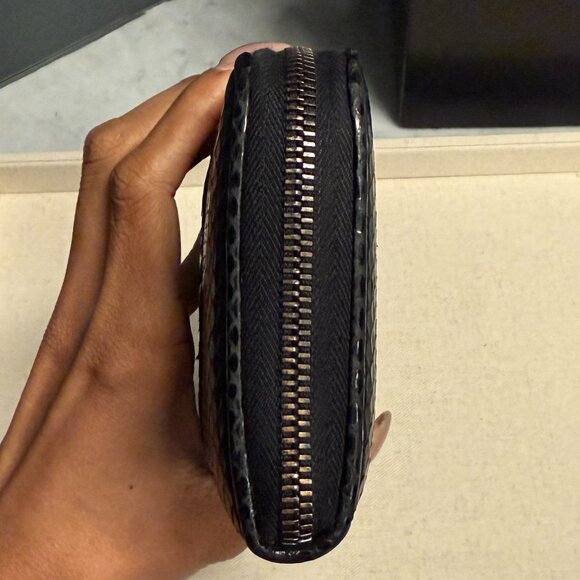 *Ultra Rare* Bottega Veneta Python & Intrecciato Nappa Leather Zip Around Wallet - Picture 9 of 16